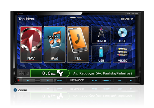 Radio DVD motorizado gps bluetooth usb auxiliar