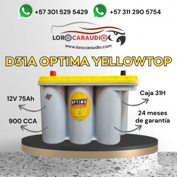 Batería Optima Amarilla D31A AGM Espiral Batería Optima Amarilla D31A AGM Espiral